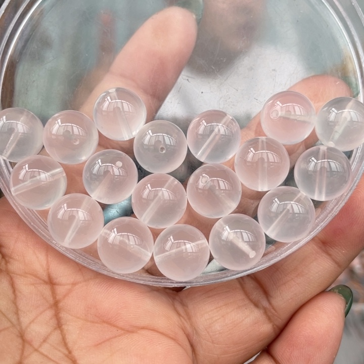 水晶手串未镶嵌12mm左右奶白晶单珠2多样性发其2