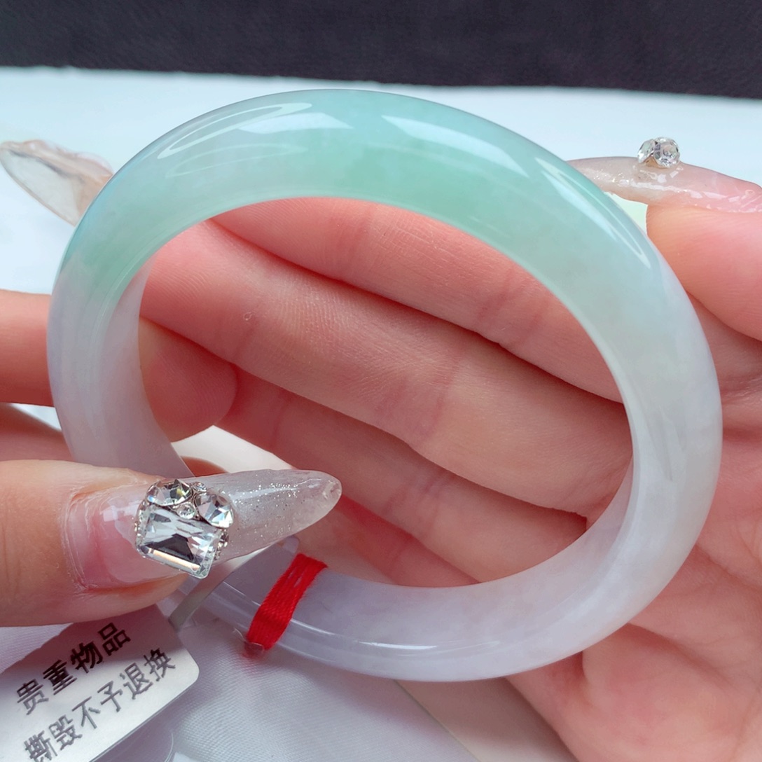 翡翠手镯未镶嵌天然缅甸翡翠A货手镯 12号