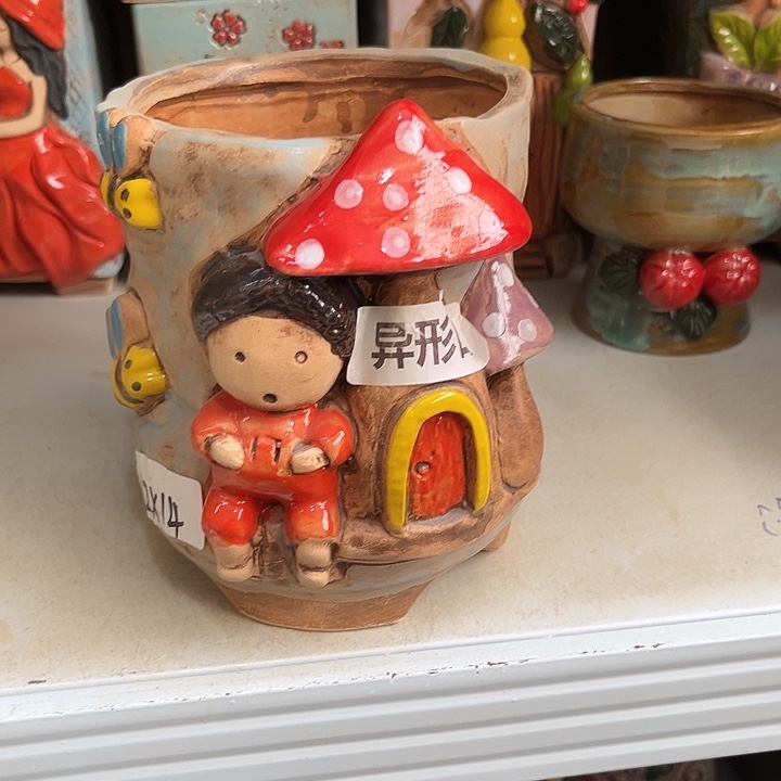 粗陶材质多肉花盆