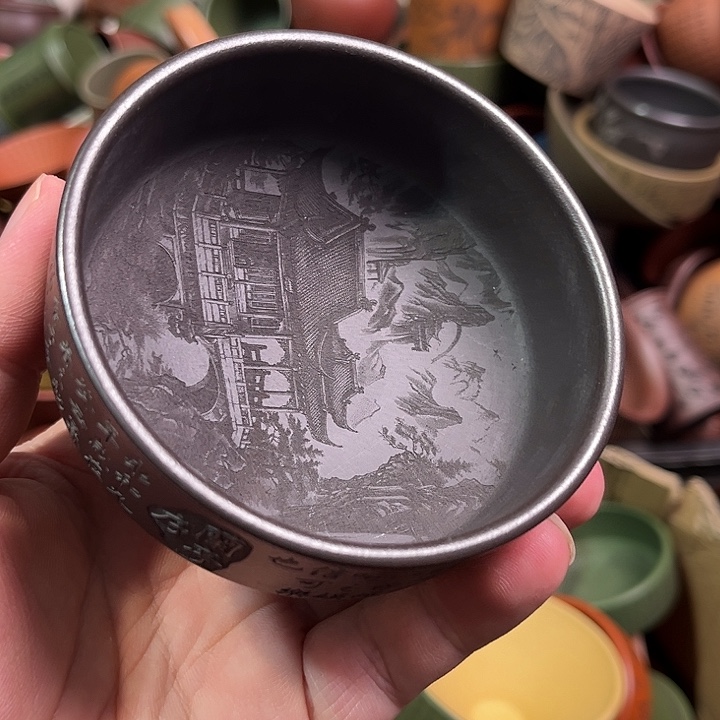 紫砂茶杯全手工紫砂主人杯
