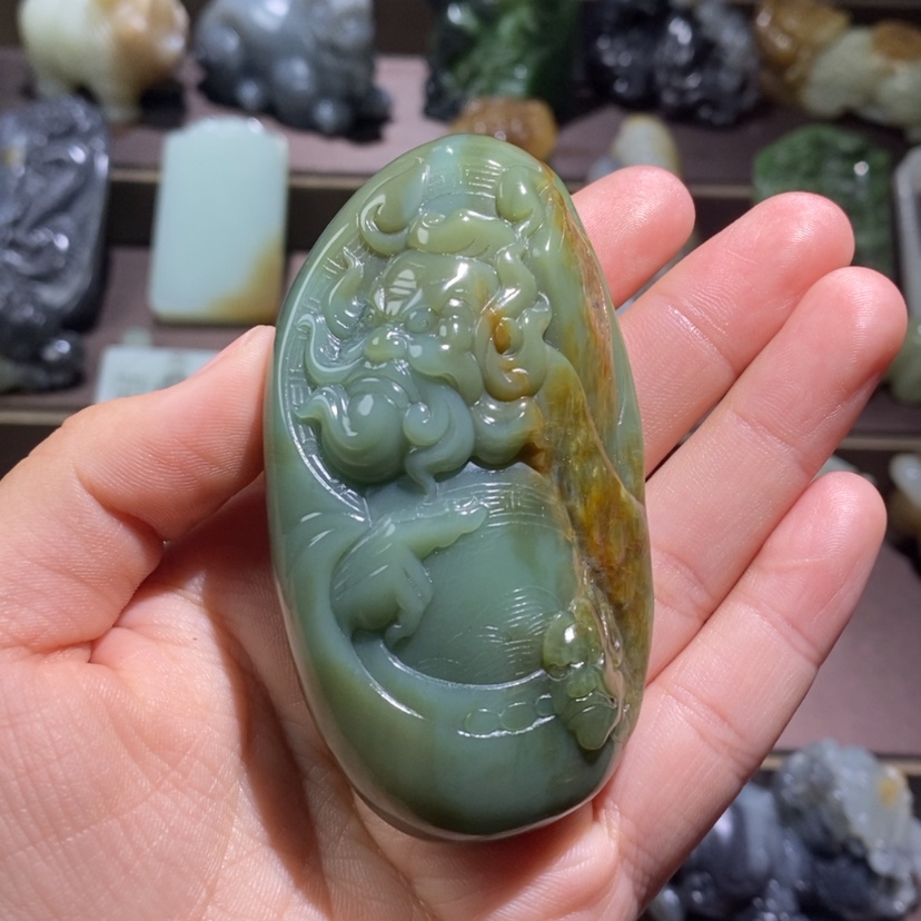 【闪购商品】和田玉把件未镶嵌寿**山