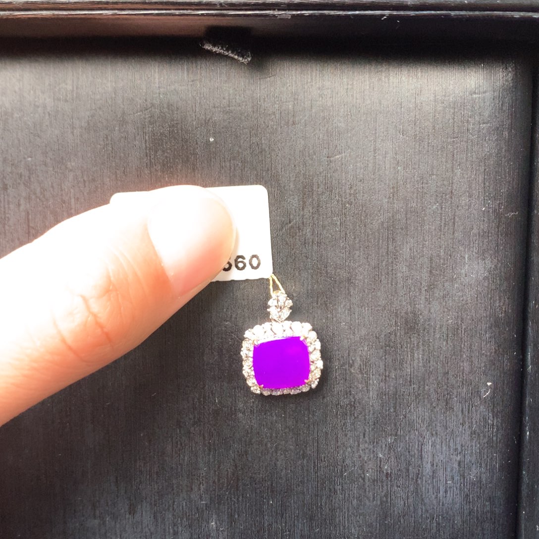 苏纪石（舒俱来）18K金镶嵌吊坠(不含链)