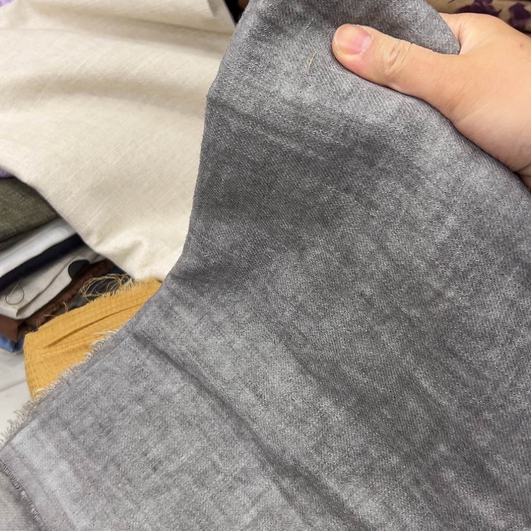 麻1.5米灰蓝色加厚面料