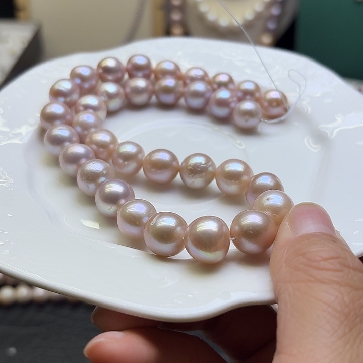 淡水珍珠银S925镶嵌颈饰