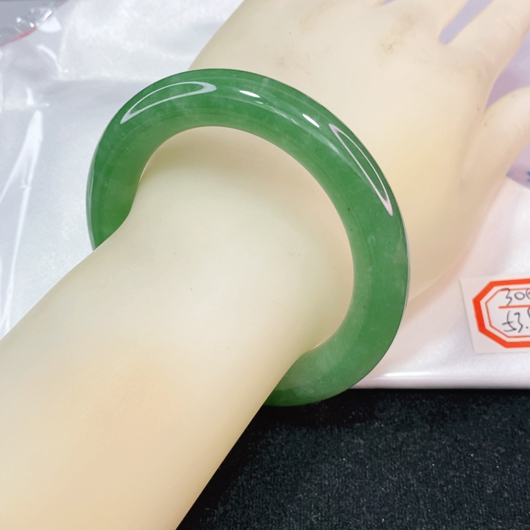 未镶嵌手镯翡翠53-55圈口圆条