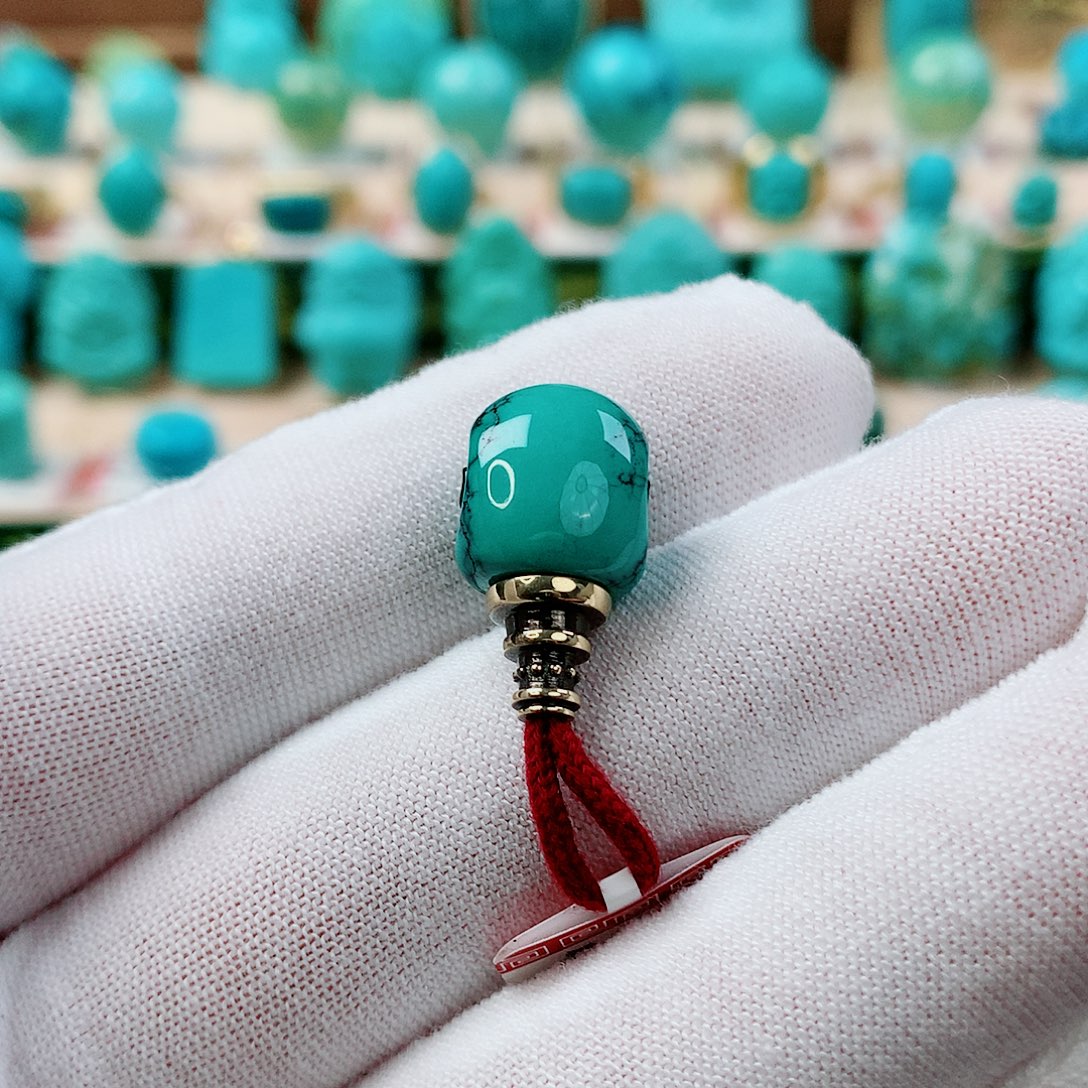 绿松石18K金镶嵌配饰尺寸10