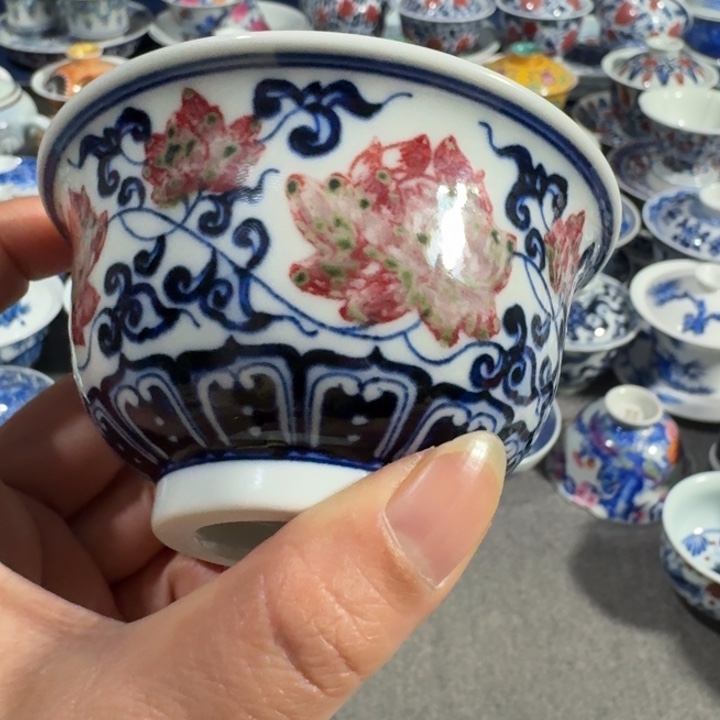 景德镇手工手绘杯微瑕