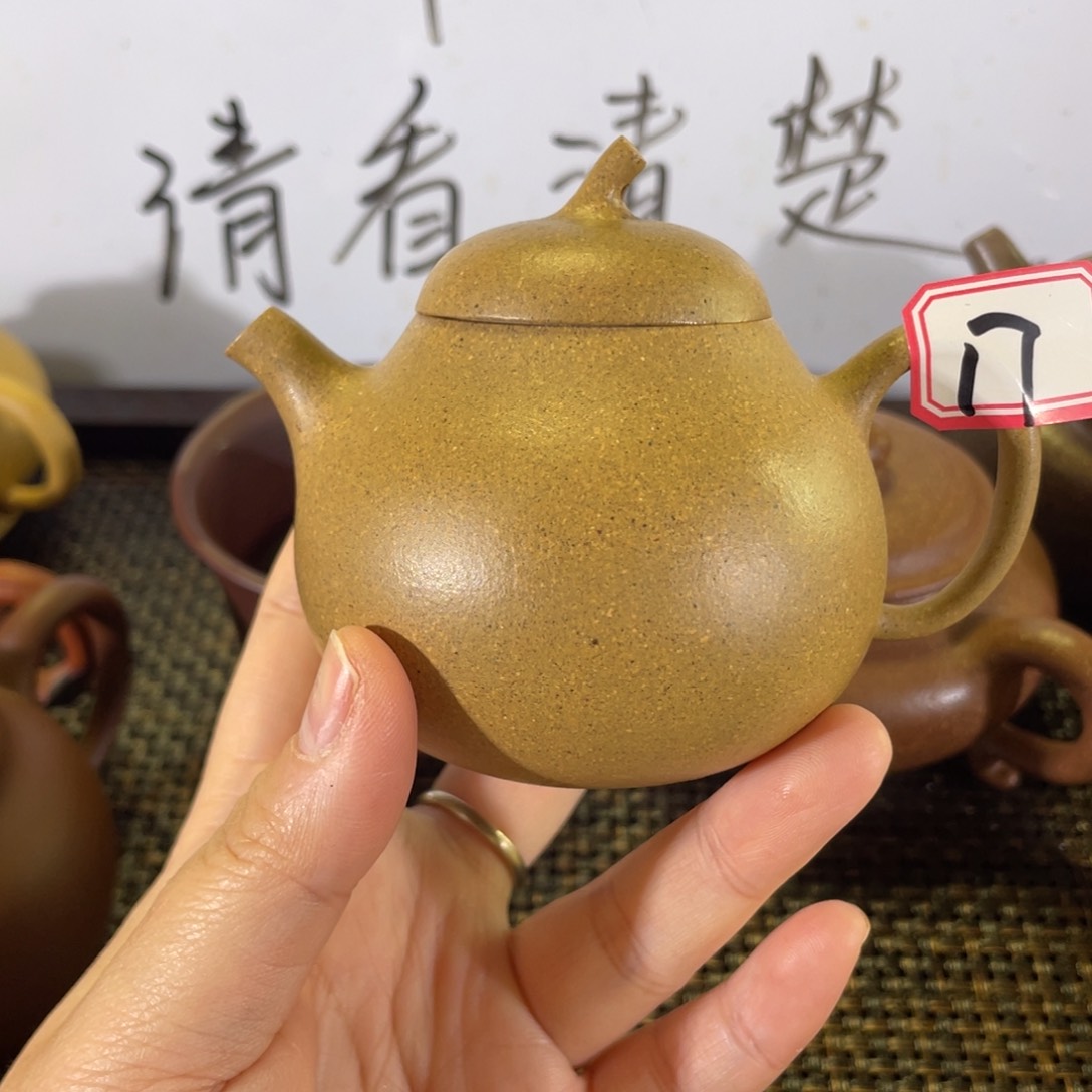 紫砂茶壶随*?茄瓜微瑕全手
