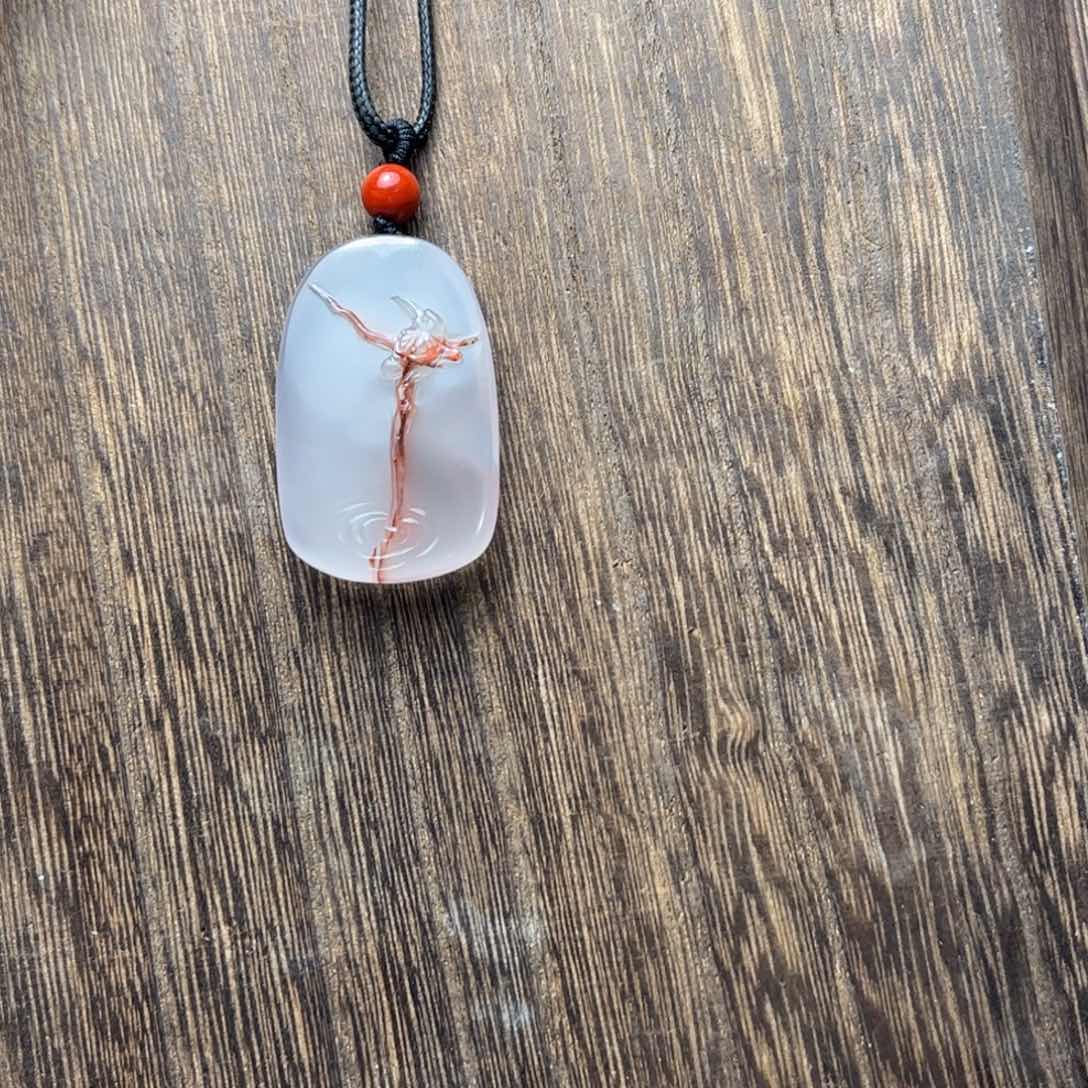 南红玛瑙吊坠(不含链)未镶嵌起***晨