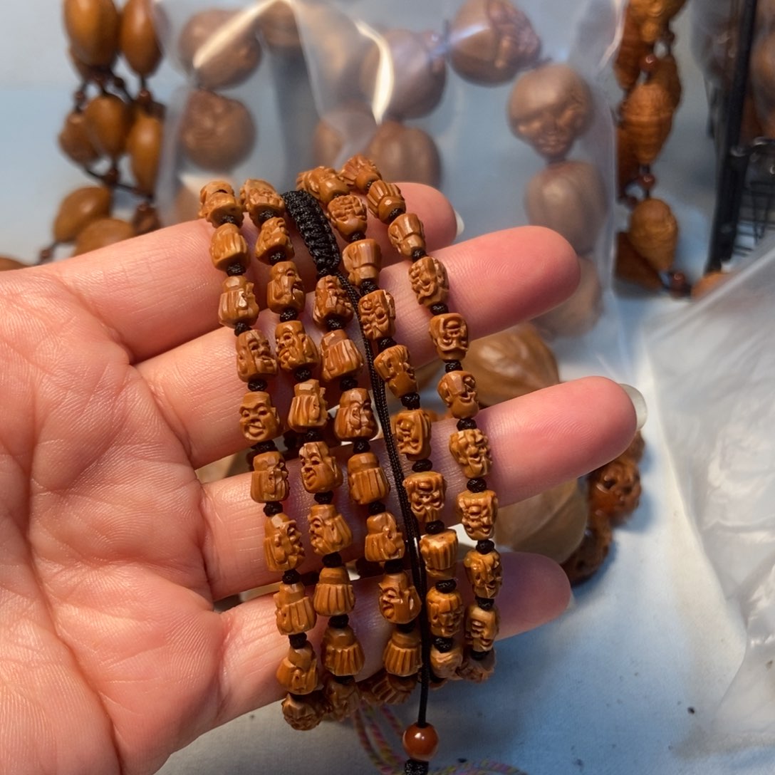 橄榄核手串/手链蒙**狼荷尖108罗汉