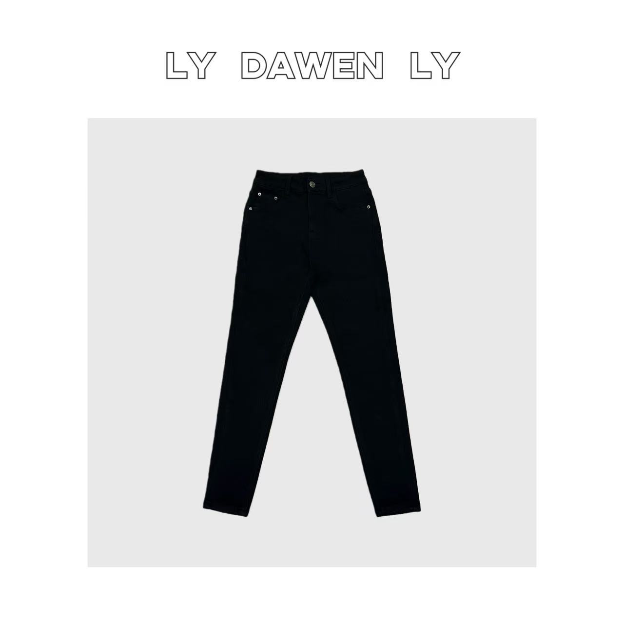 DAWEN  | 经典时髦复古百搭弹力加绒小脚牛仔裤  N494#