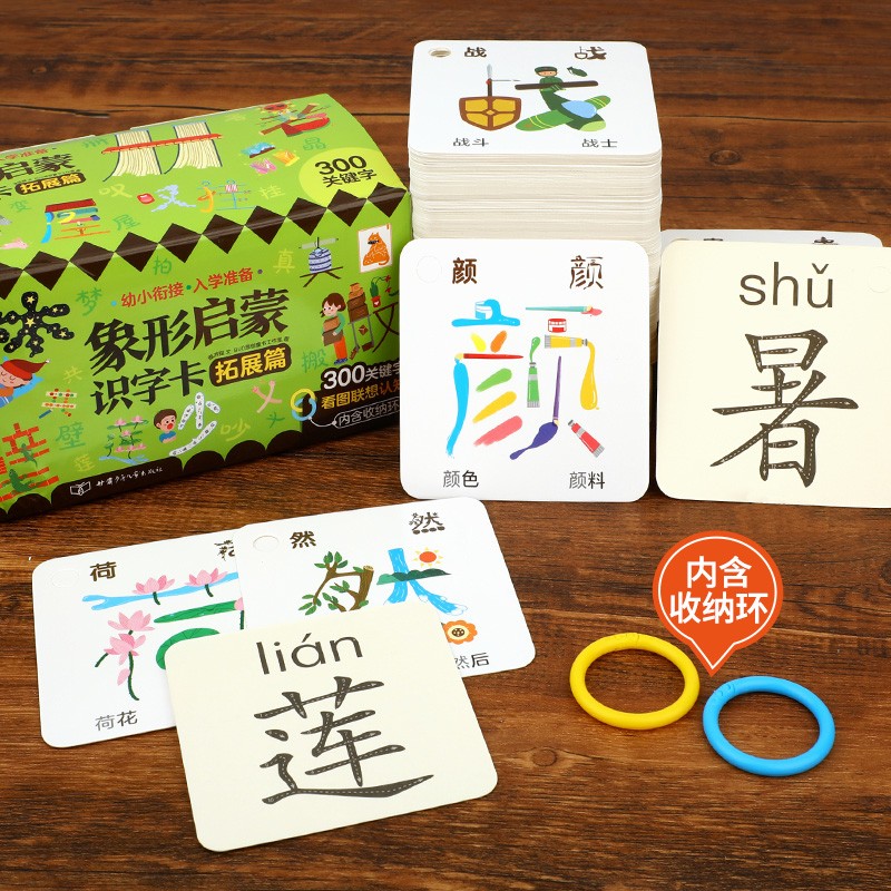 象形启蒙识象形启蒙识字卡(拓展篇) 识字卡片幼儿园早教看图认字