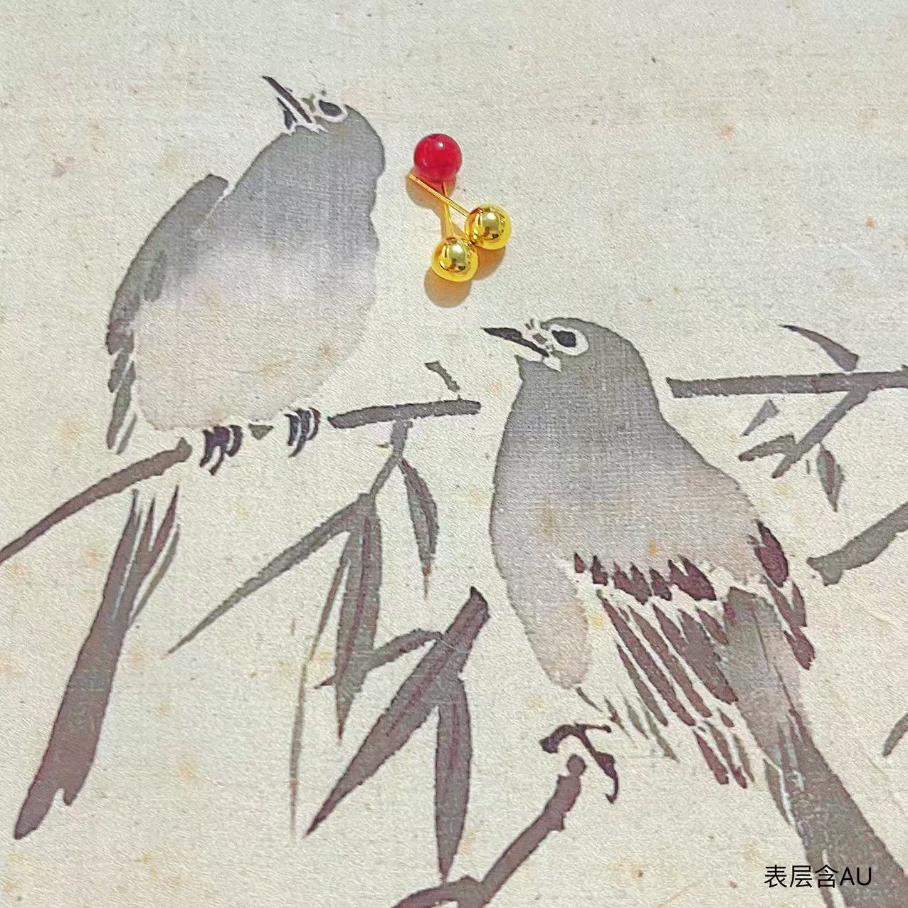 【顺丰包邮】3D硬金工艺黄金卡6M+光面简约小金豆耳钉（标配证书）Z23