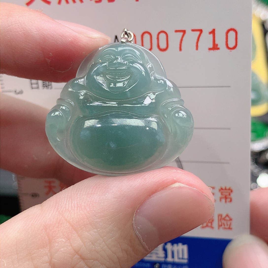 翡翠吊坠(不含链)银S925镶嵌