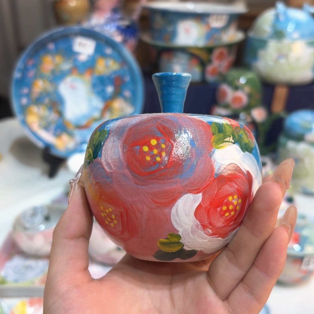 景德镇手绘高温釉下彩陶瓷茶具