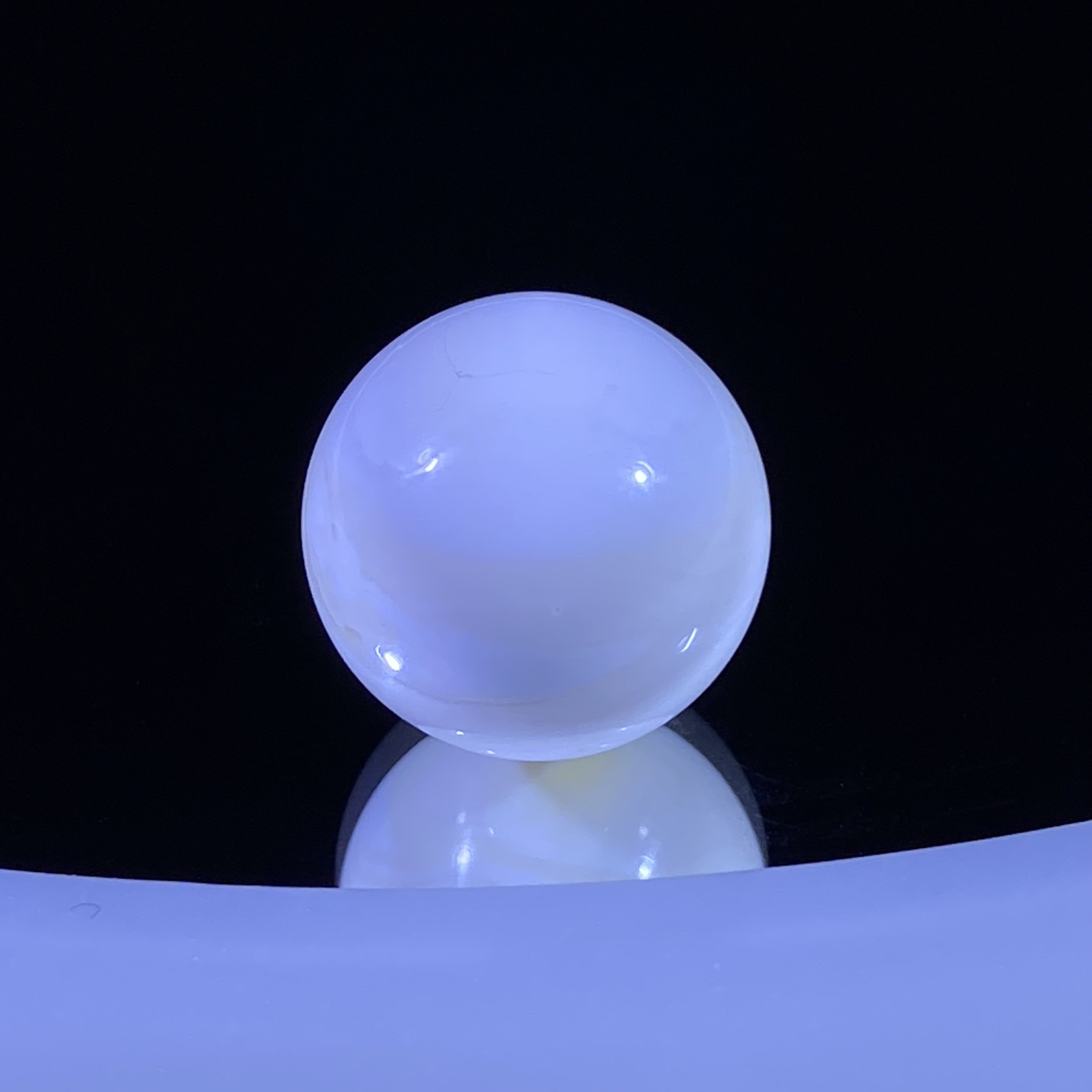 14.2mm漆瓷白拉丝蜜蜡圆珠 全品配串好看妖