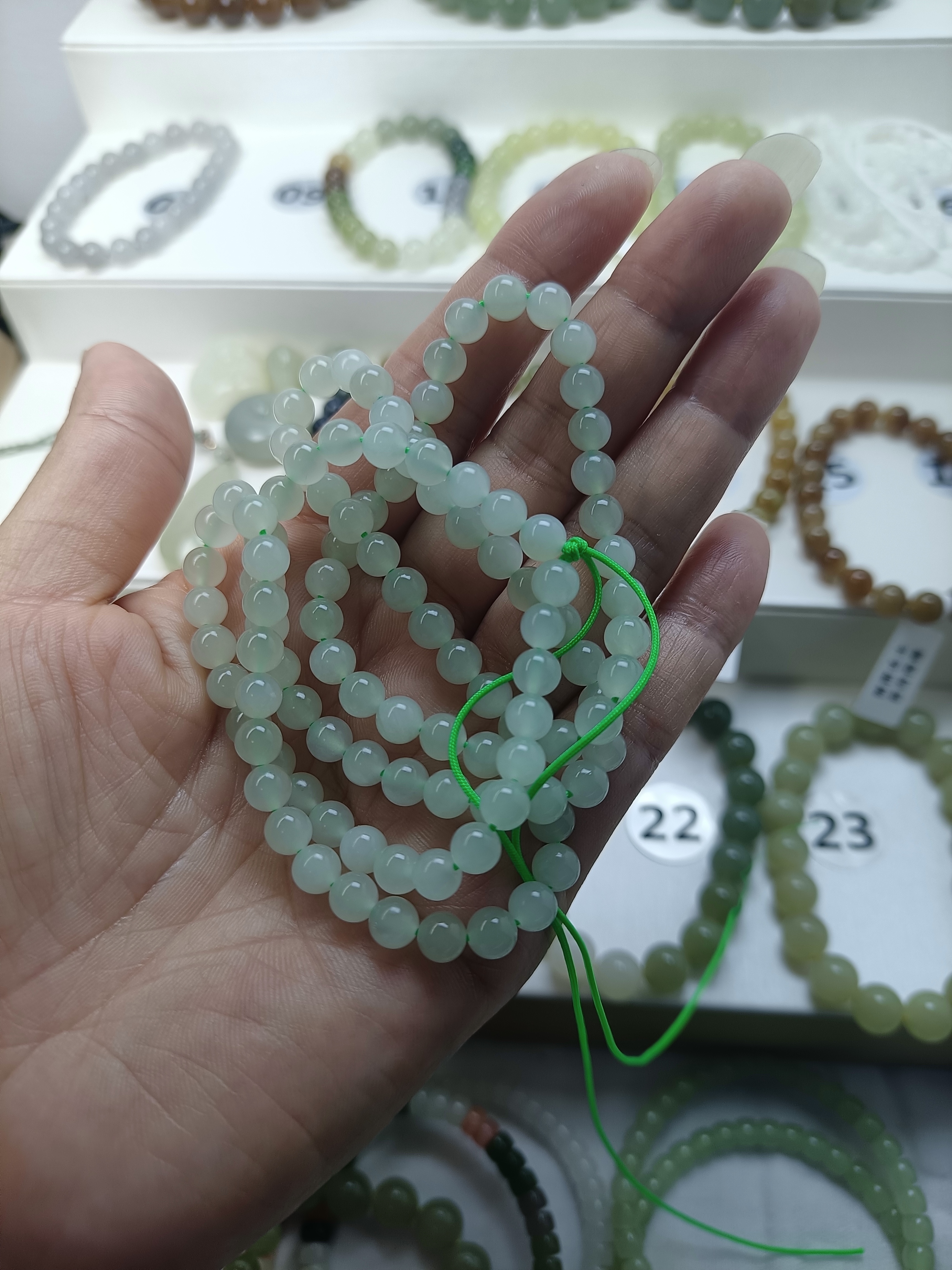 新疆和田玉项链6mm