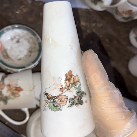 瓷片国营厂库存微瑕烛台