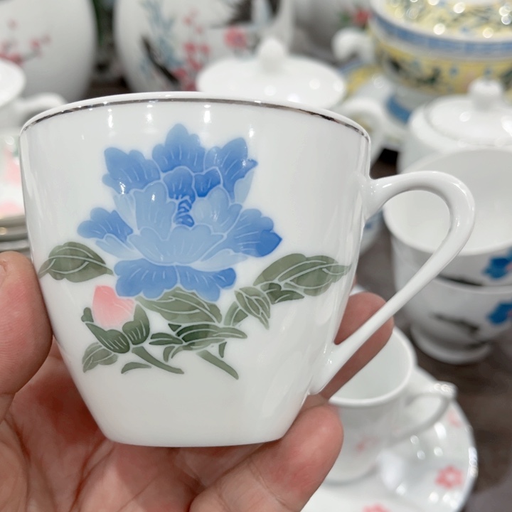 壶釉下五彩的瓷器和瓷器