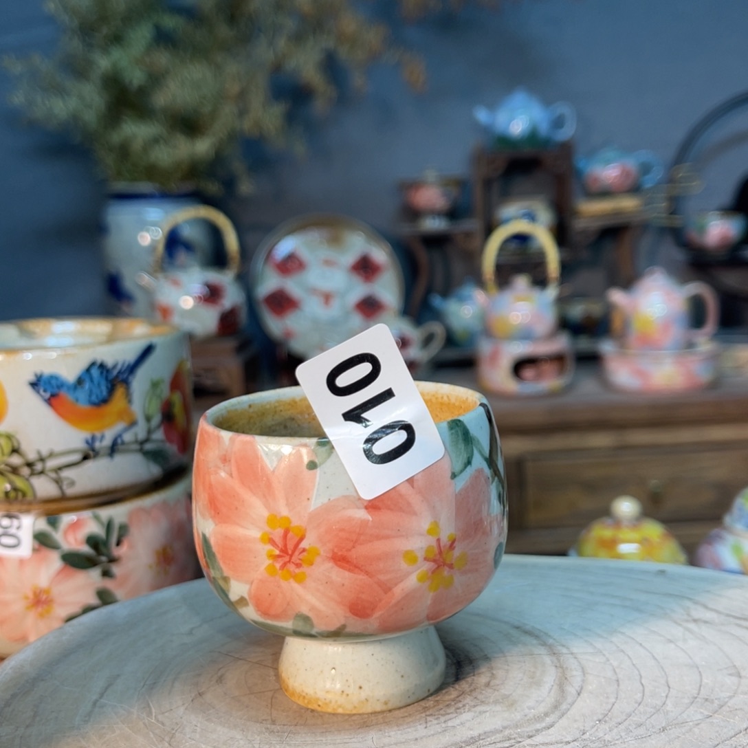 杯素浅陶瓷手工手绘