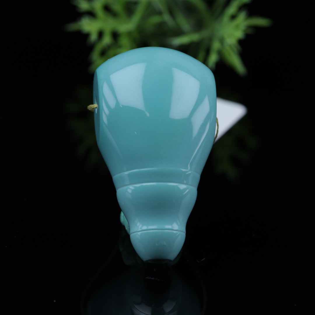 原矿纯天然绿松石精品三通