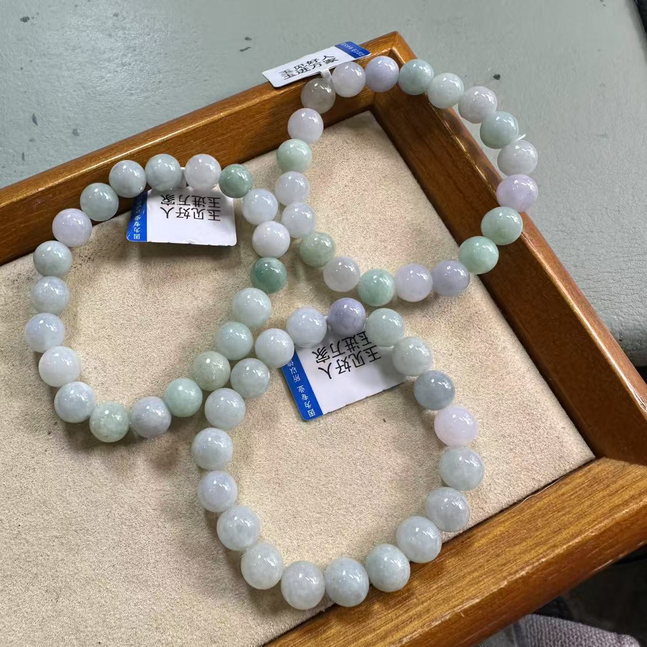 天然翡翠A货手串@@AYFL0335（多样性发其一）