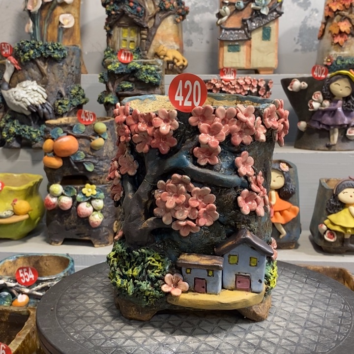 微瑕420 号陶然花器手工花盆