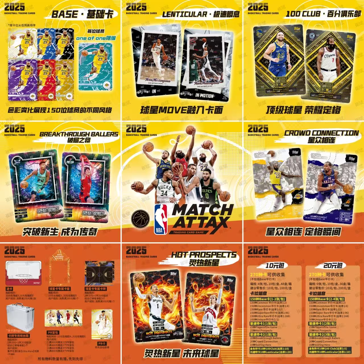 【拆盒】2025 Topps  Basketball Match Attax 篮球球星卡 盲盒代拆