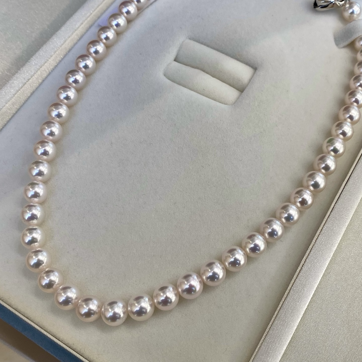 【亏本福利】真科研rose8-8.5mm纯天然天然海水AKOYA珍珠项链