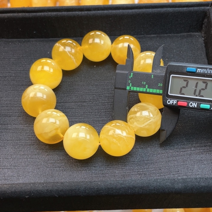 蜜蜡裸石未镶嵌蜜蜡手串