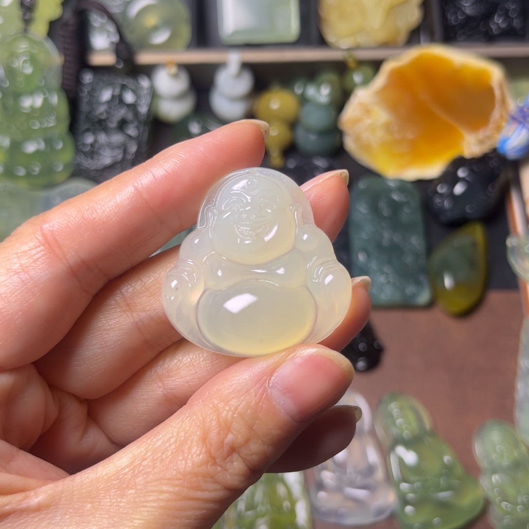 老***陈蛇纹石玉未镶嵌吊坠(不含链)