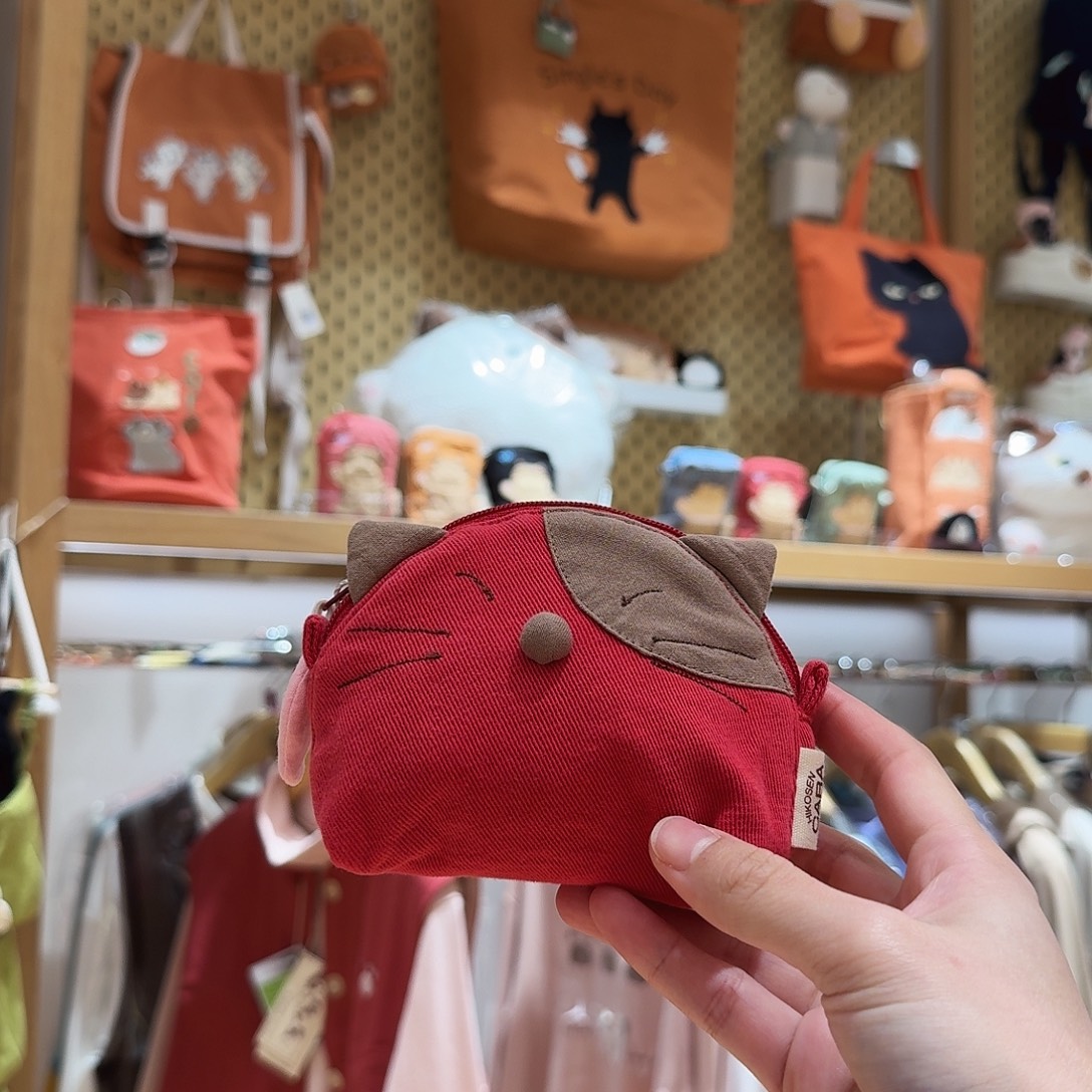 织物小gon零钱包红色