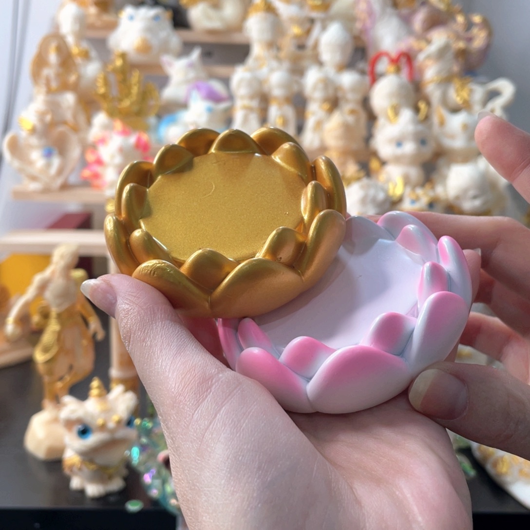 有机玻璃一金一粉底座