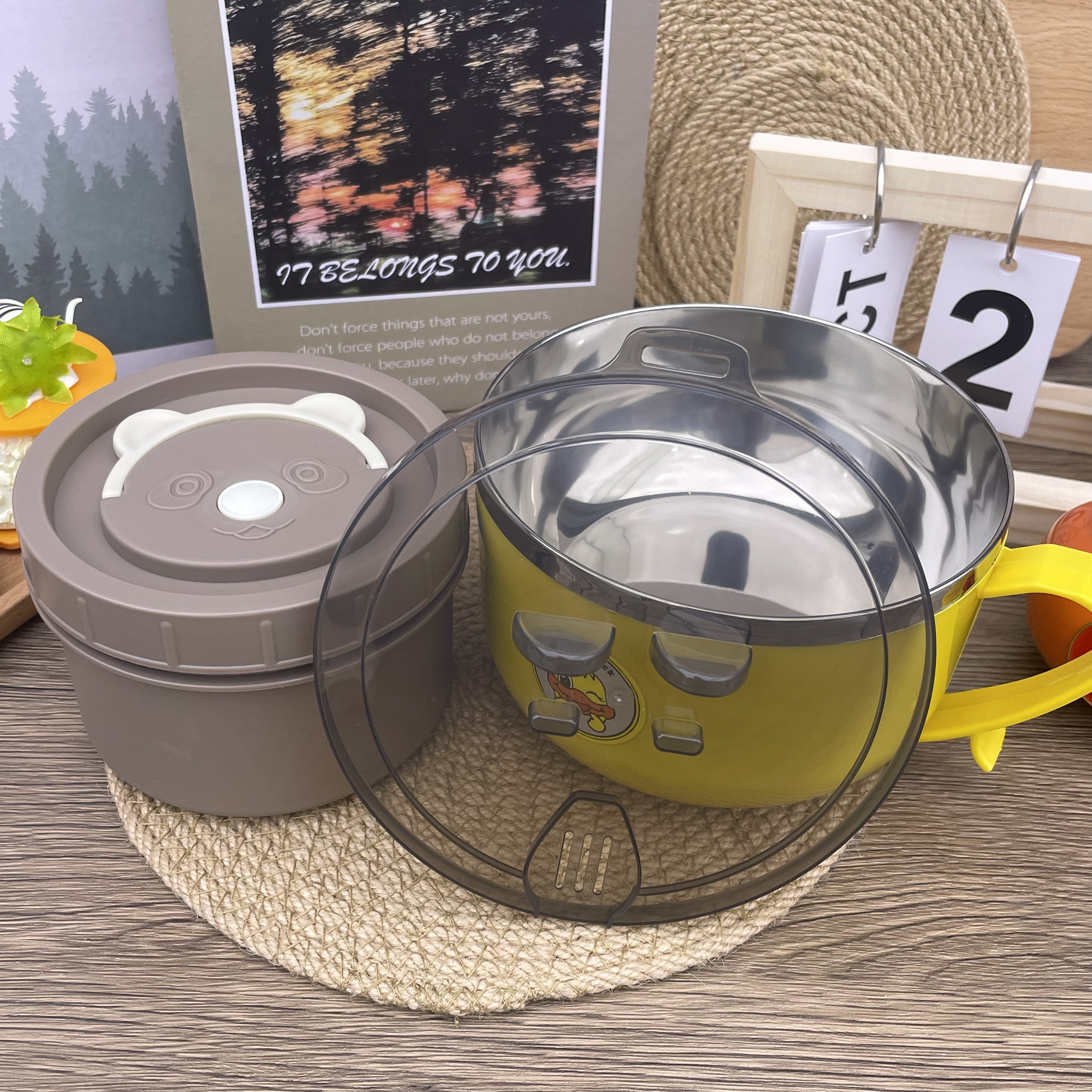 小黄可爱鸭泡面碗卡比巴拉保鲜盒一套家用厨房必备轻奢【汤家限定】