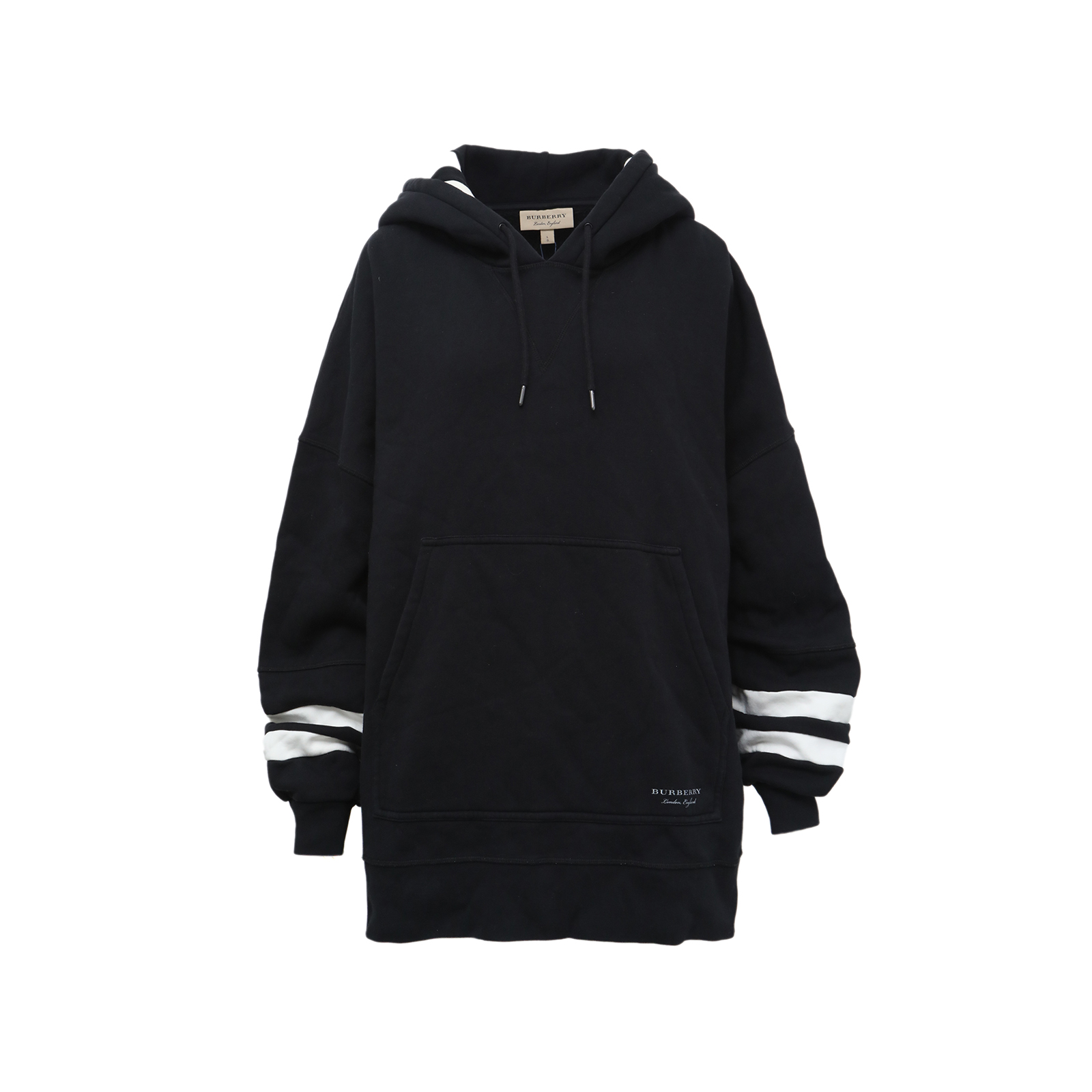 95新 BURBERRY/博柏利  黑色 棉 尼龙 加绒卫衣 P205336533
