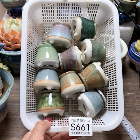 紫砂花盆661微瑕品口径3厘米左右的