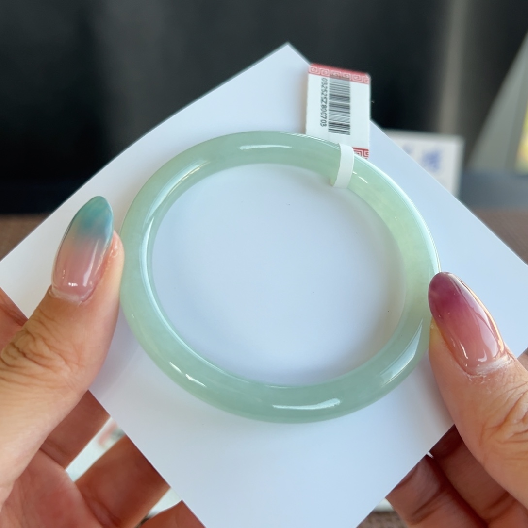 翡翠未镶嵌手镯9号 52.4