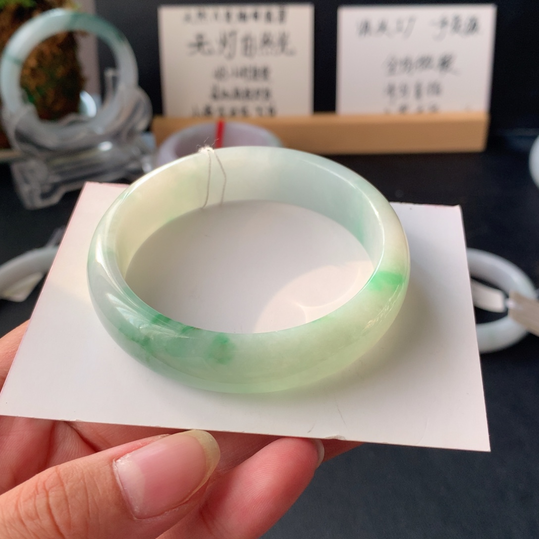 翡翠未镶嵌手镯22号54.9-14.2-7
