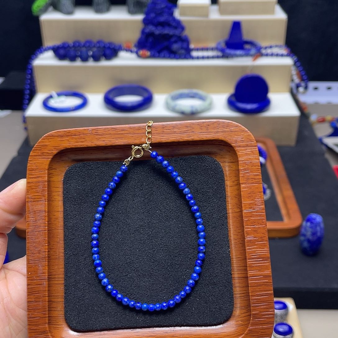 青金石未镶嵌手链3mm福利不做证书