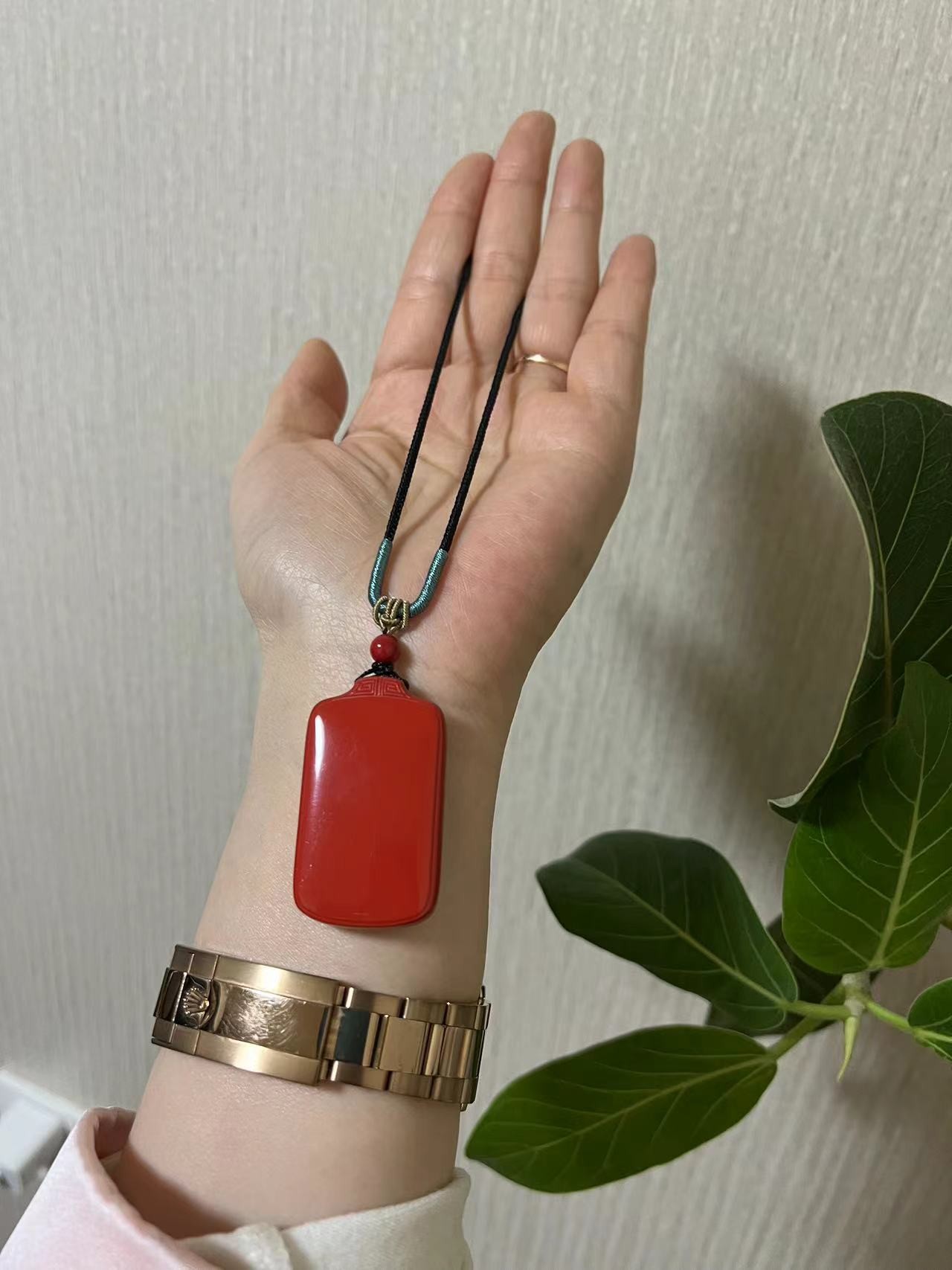 非金属仿珍珠吊坠 含砂工艺团圆手链彩薇原创砂平安无事牌项链