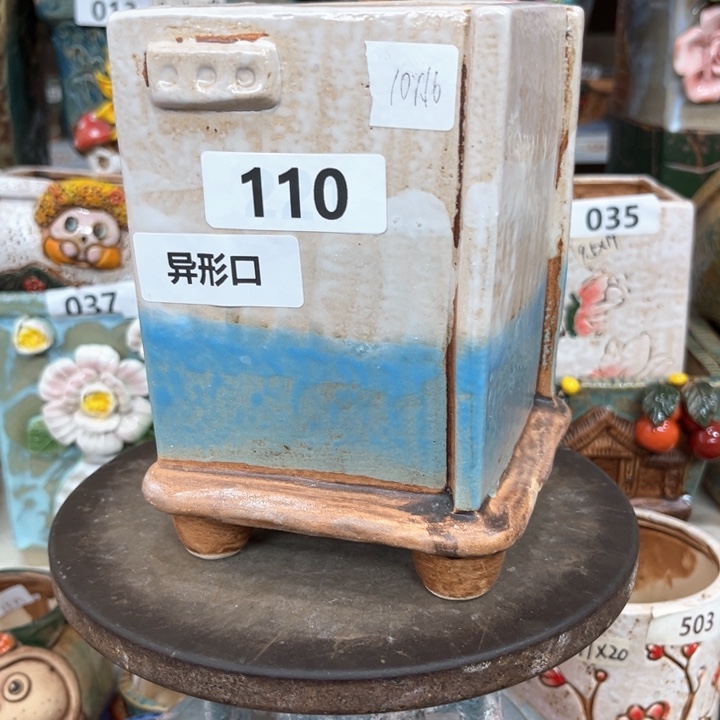 紫砂花盆粗陶材质多肉花盆