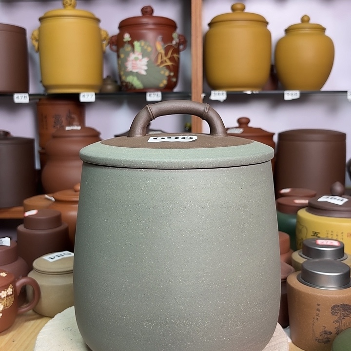 茶叶罐紫砂八饼茶叶罐698