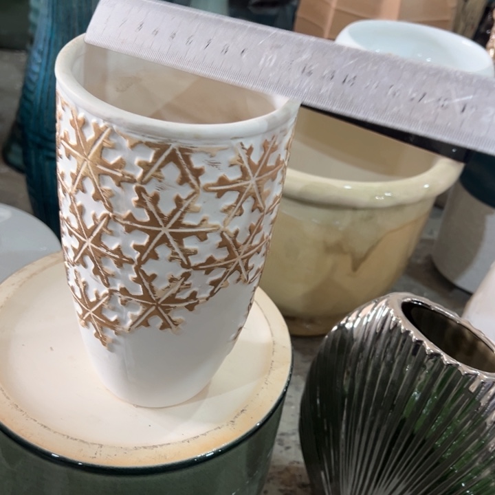 陶瓷花瓶摆件外贸出口微瑕捡漏高20口10公分