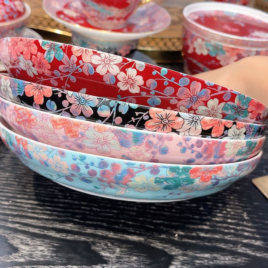 骨瓷四个汤菜盘—————————-