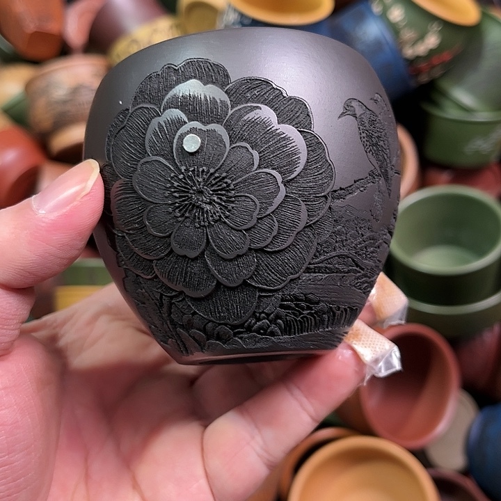 紫砂茶杯全手工紫砂主人杯