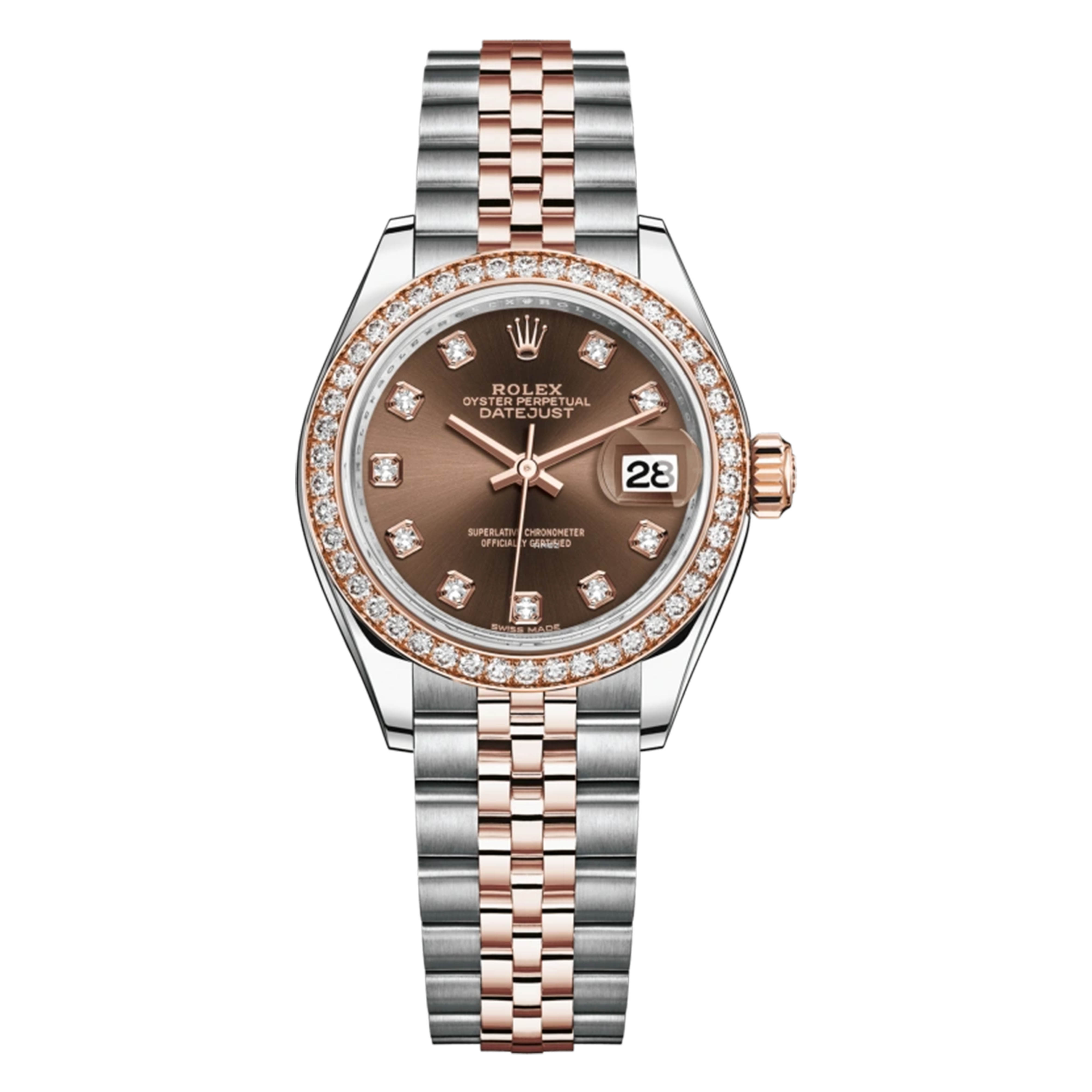 未使用 Rolex/劳力士 /279381间玫瑰金钻圈咖钻/28mm