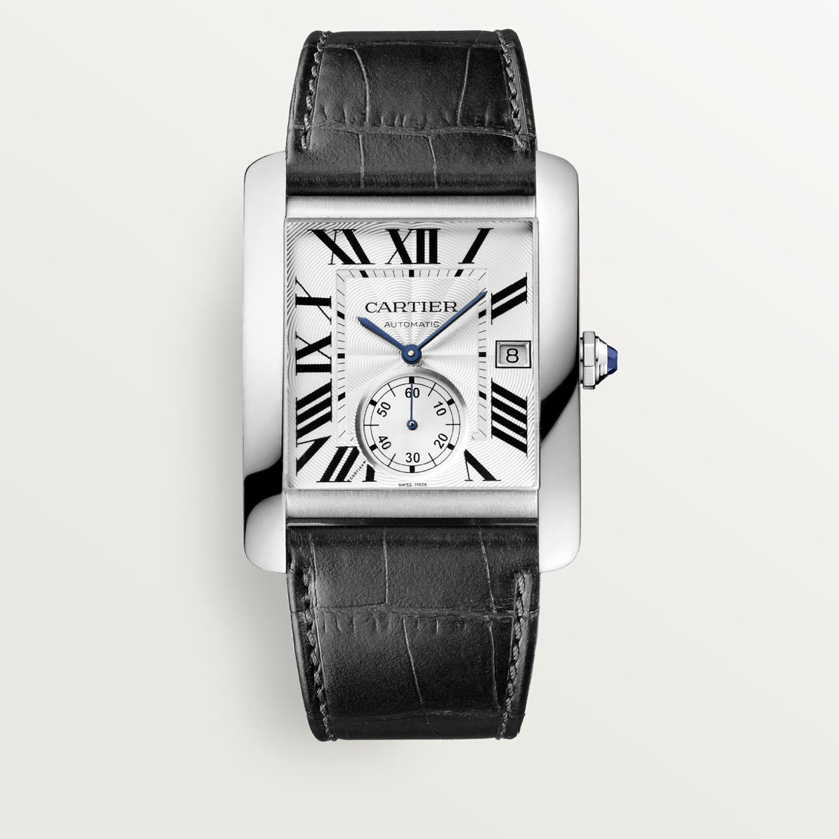99新 Cartier/卡地亚 卡地亚方形时尚机械男士手表复古商务适用