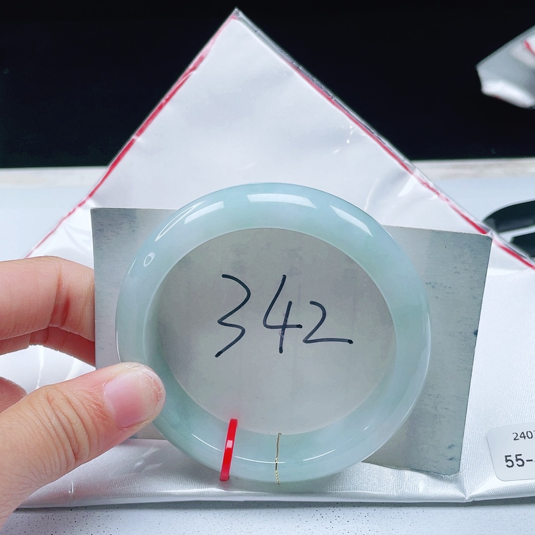 翡翠未镶嵌手镯55正圈