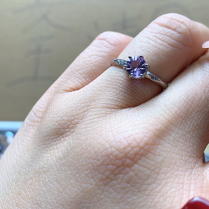 水晶水晶戒指银S925镶嵌