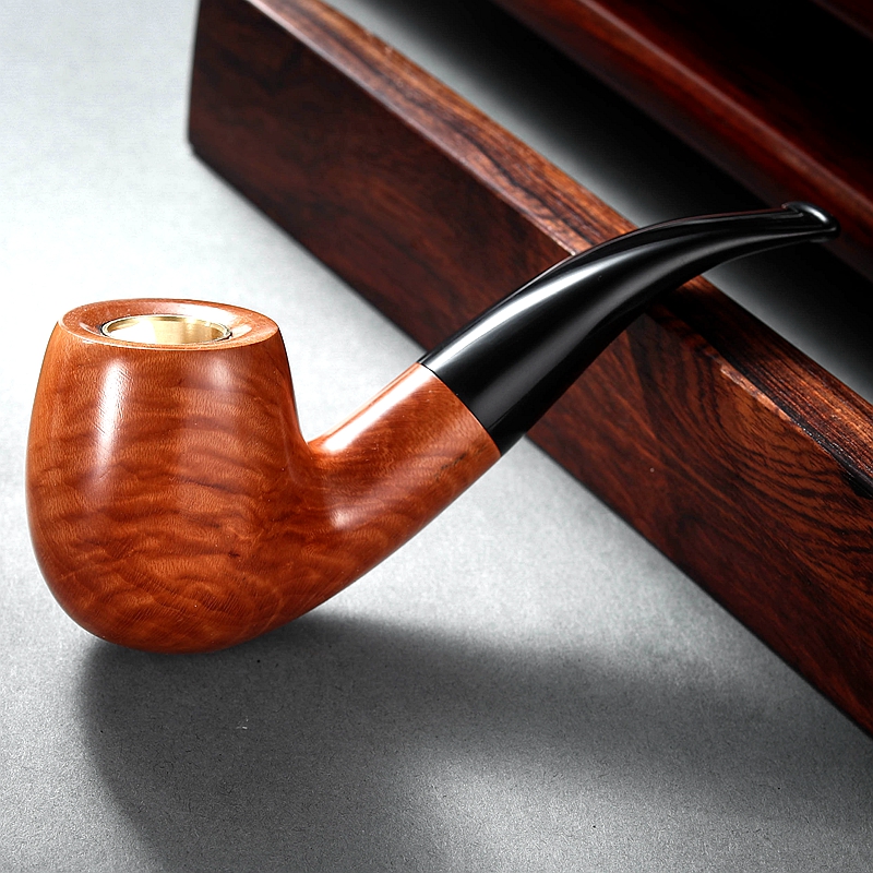 17.5*22 3MM 铜锅三用 石楠木烟斗可抽粗支烟细支通用旱烟锅子斗